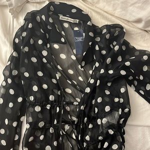 Abercrombie sheer top with cute ties